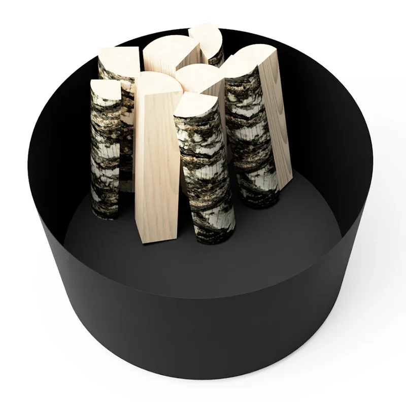 గాల్వనైజ్డ్ మెటల్ రౌండ్ అవుట్‌డోర్ ప్లాంటర్